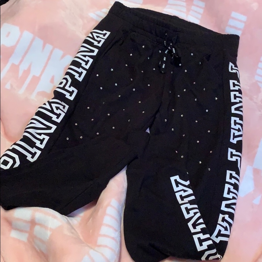 Like new vs pink bling joggers!